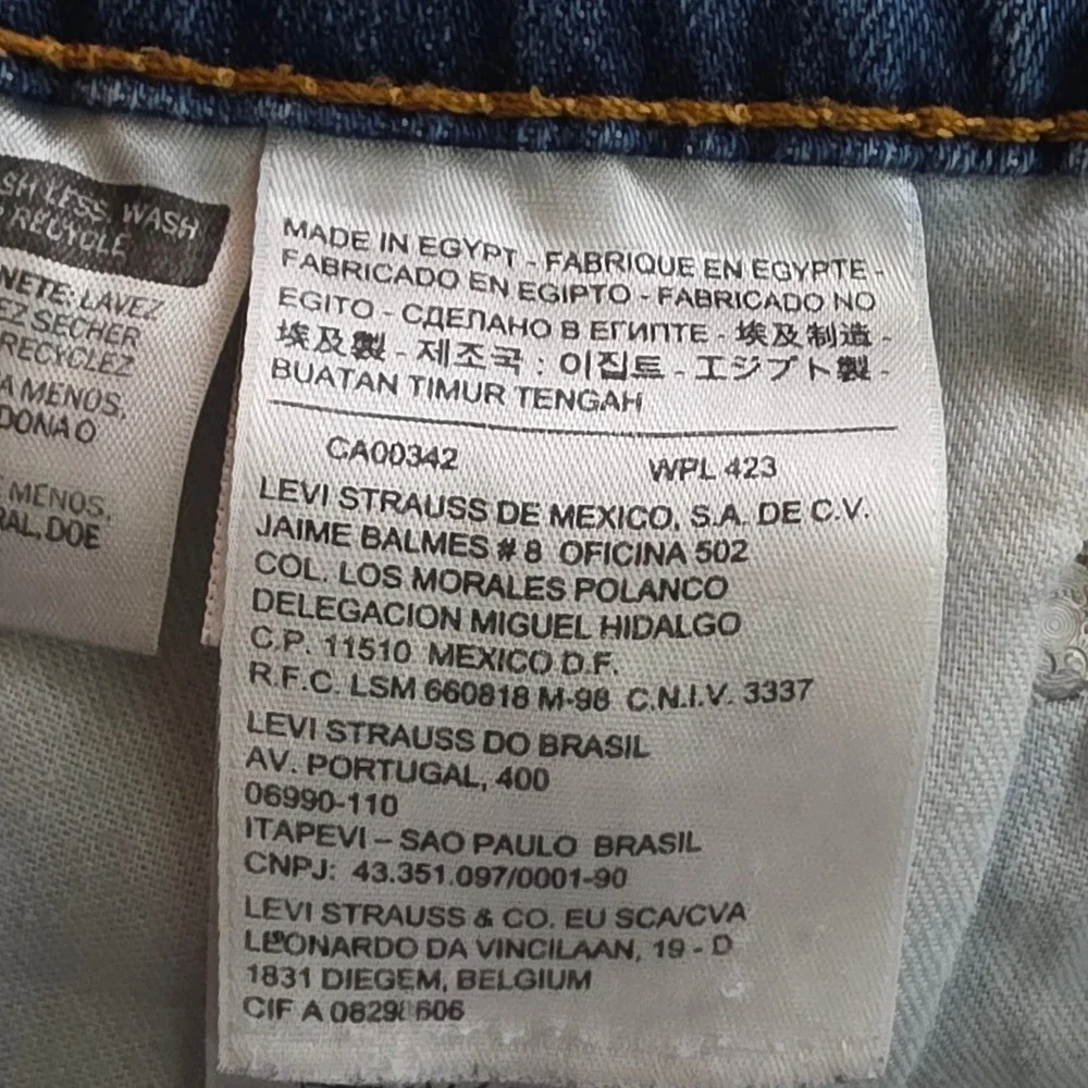 Levi's 569 Loose Straight Shorts Mens 36 Blue Denim Relaxed Fit Medium Wash 6510